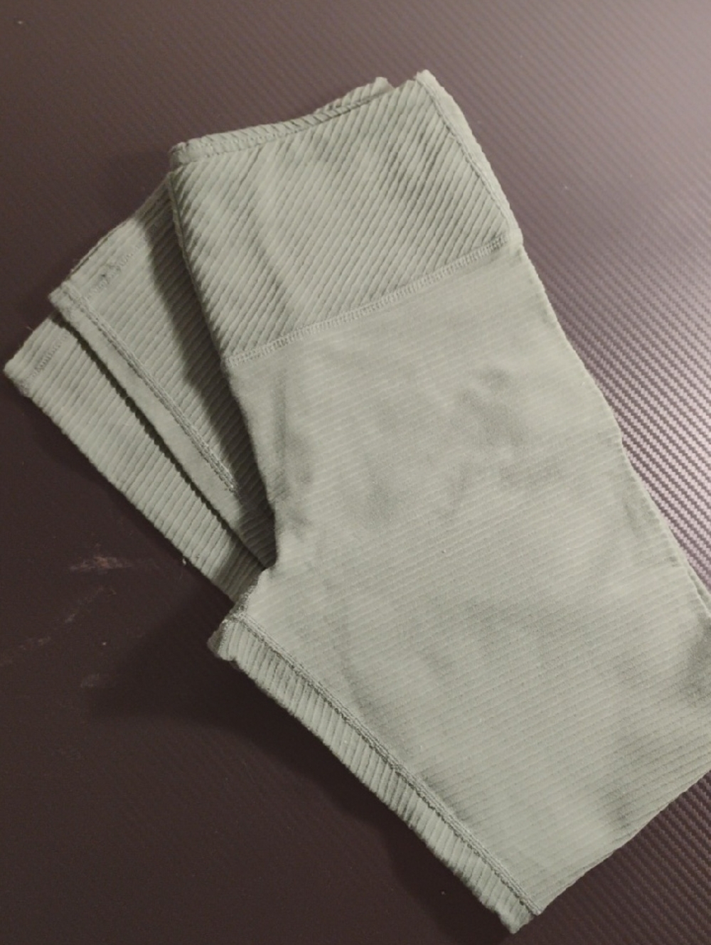 Light Sage Green Ribbed Leggings